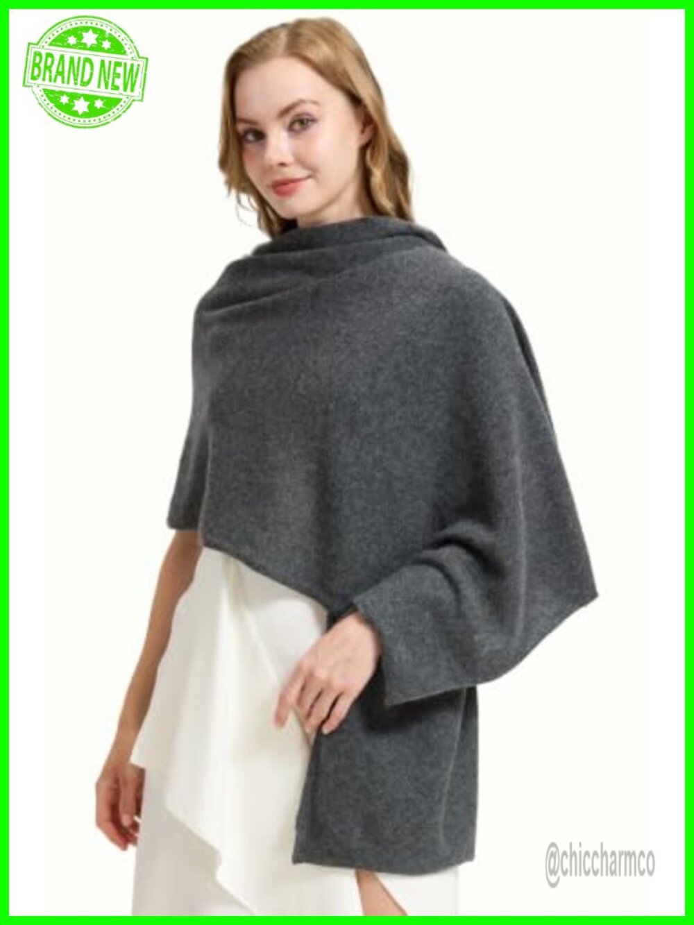 100% Cashmere Shawl Wrap Lightweight Travel Scarf All Season Gift